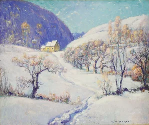 Winter in the Valley (olja på duk)