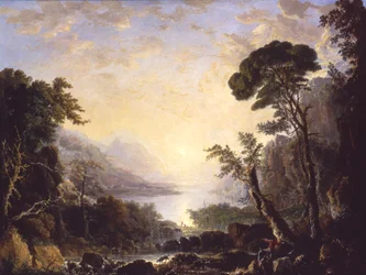 Komposition, italienskt landskap, 1846.