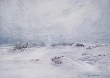A Blizzard on the Barrier, illustration från 