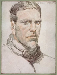Porträtt av Dr. Eric Marshall (1879-1963) från "The Heart of the Antarctic" av Sir Ernest Shackleton (1874-1922) c.1909