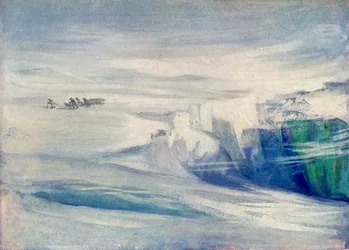 The Depå Party Amongst Crevasses, c1908, 1909.