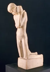The Relic Bearer, skulptur av George Minne (1866-1941) c.1897 (marmor)