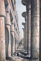 Stora templet, Karnak, Egypten, 1800-talet