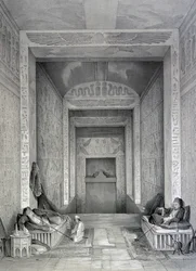 Interiör av ett tempel, Egypten, 1800-talet
