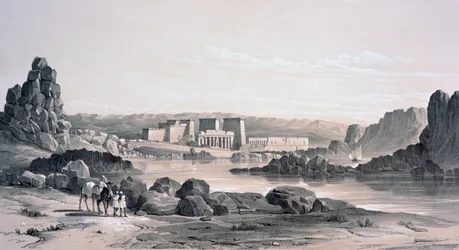 Philae, Looking South, Egypten, 1843