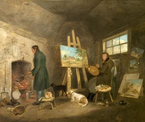The Artist in His Studio and His Man Gibbs, 1802