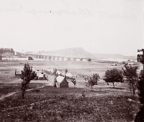 Bridge Builders Camp mittemot Chattanooga, ca. 1864.