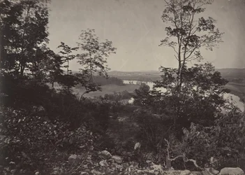 Chattanooga Valley från Lookout Mountain, 1860-talet.