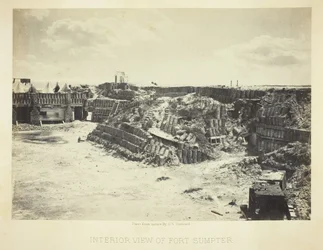 Interiörvy av Fort Sumpter, 1866.