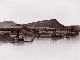 Tennessee River vid Chattanooga 81 Lookout Mountain Spur, ca. 1864.