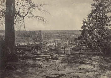 Slagfältet vid Peach Tree Creek, Georgia, 1860-talet.