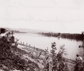 Utsikt över Tennessee River med utsikt mot Chattanooga, ca. 1864.