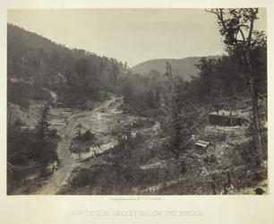 Whiteside Valley nedanför bron, 1864.