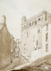 Swansea Castle (akvarell  blyerts på papper)