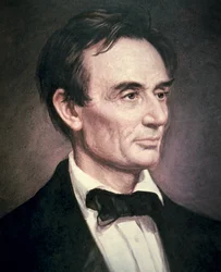 Abraham Lincoln (1809-60) (olja på duk)