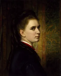 Porträtt av Maria Healy, konstnärens dotter, ca. 1871