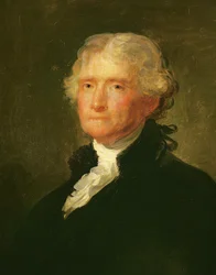 Porträtt av Thomas Jefferson, efter en målning av Gilbert Stuart (1755-1828)