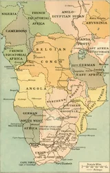 Karta över Mid. Och Sydafrika, 1919.