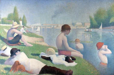 Badande i Asnières Badande i Asnières, 1884