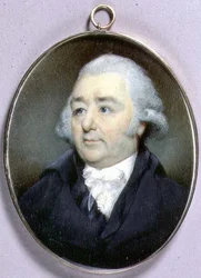 Porträttminiatyr av John Flaxman, ca 1798 (akvarell på elfenben)