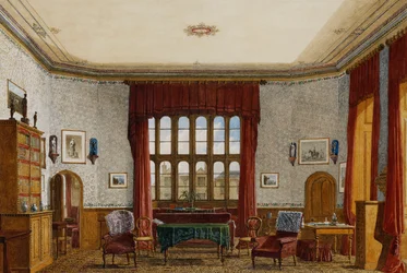 En interiör av ett rum, Christ Church, Oxford,