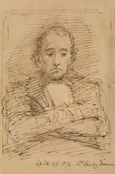 Benjamin Disraeli, skissad på en Royal Academy Dinner