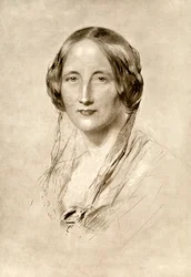 Elizabeth Gaskell, brittisk 1800-talsförfattare, 1910.