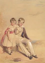 Porträtt av två barn, 1837.