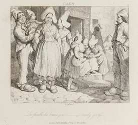 Family Group, Caen, ca 1821 (etsning)