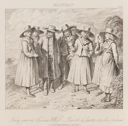 Familjebråk, Gmunden, ca 1821 (etsning)