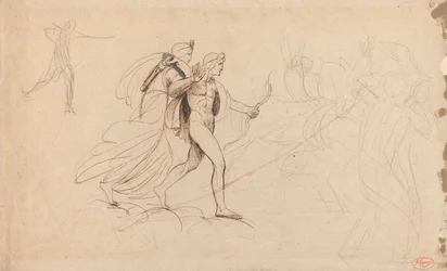 Apollo, Diana och ryttaren i ”Niobes barns död”