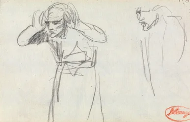 Figur med händerna mot öronen