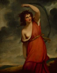 Lady Hamilton som Mirth (olja på duk)