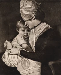 Mrs Carwardine och barn, c1775, 1912.