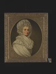 Porträtt av Mrs Butler (Penelope Carwardine) (olja på duk)