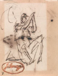 Sittande klassisk figur