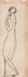 Stående kvinnofigur
