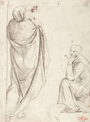Stående figur och sittande figur