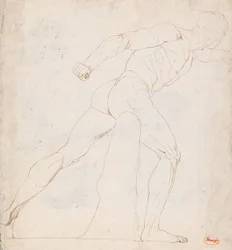 Studie av gladiatorn i Borghese-samlingen