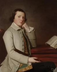 Ung man med en flöjt, sent 1760-tal (olja på duk)