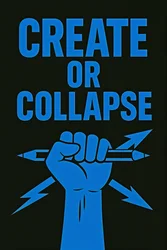 CREATE OR COLLAPSE, 2025 (akryl på duk)