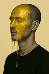 Golden Static, 2025 (akryl på duk)