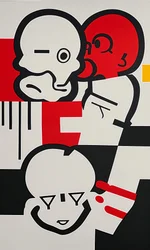 "Systems of Emotion", 2024 (Akryl på duk)