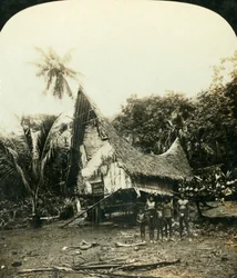 A Native Hut, Sariba, Brittiska Nya Guinea, c1909.