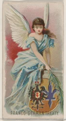 Fransk-tyskt fördrag, från Holidays-serien N80 för cigaretter av märket Duke, 1890., 1890.