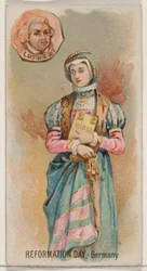 Reformation Day, Tyskland, från Holidays-serien N80 för cigaretter av märket Duke, 1890., 1890.