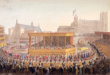 Kung Georg IV:s kröningsprocession, Westminster, London, 10 juli 1821