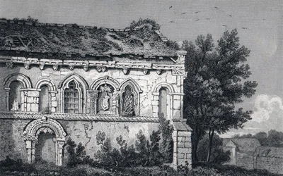 "Berfrestone" (DB) St Nicholas Church 1829 gravyr Barfrestone Kent England