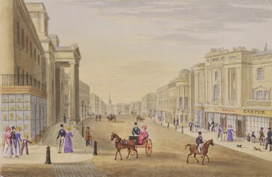 Regent Street, norrut från Hanover Street, ca 1830