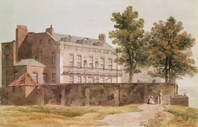 Utsikt över Grosvenor House vid Millbank, 1809